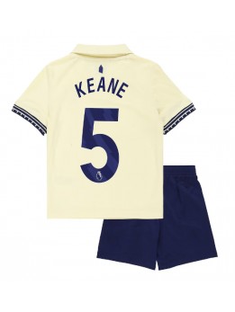 Billige Everton Michael Keane #5 Bortedraktsett Barn 2025-26 Kortermet (+ Korte bukser)